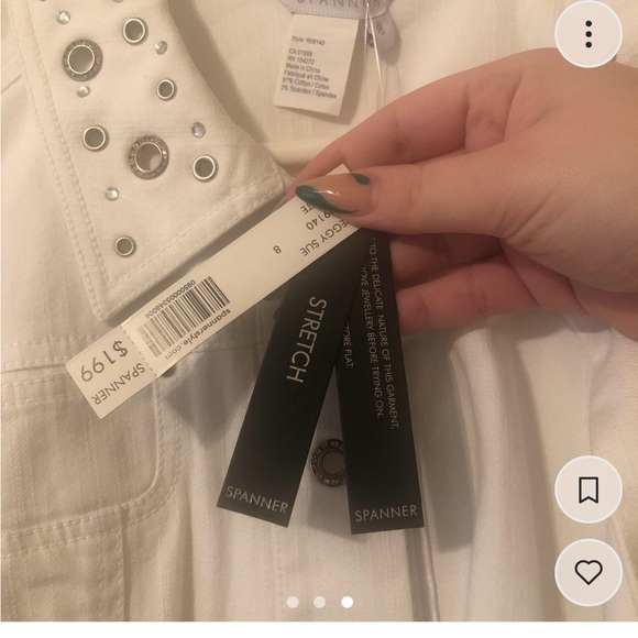 NWT Jean jacket with silver detailing - Picture 3 of 3